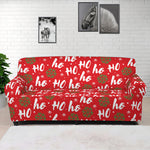 Christmas Hohoho Santa Claus Laugh Print Sofa Cover