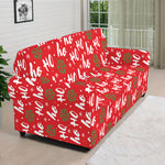 Christmas Hohoho Santa Claus Laugh Print Sofa Cover