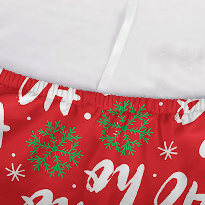 Christmas Hohoho Santa Claus Laugh Print Sofa Cover