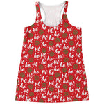 Christmas Hohoho Santa Claus Laugh Print Women's Racerback Tank Top