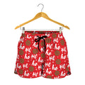 Christmas Hohoho Santa Claus Laugh Print Women's Shorts