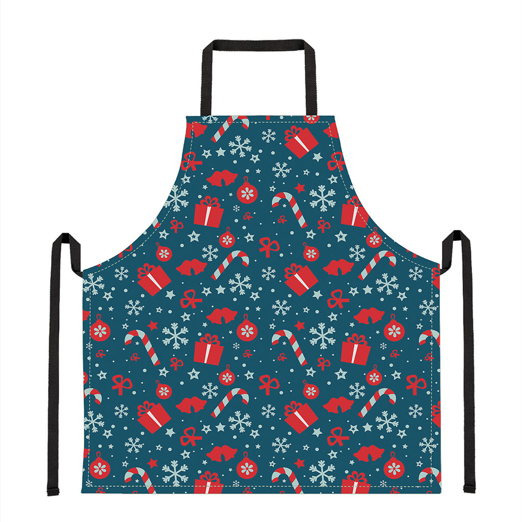 Christmas Holiday Elements Pattern Print Apron