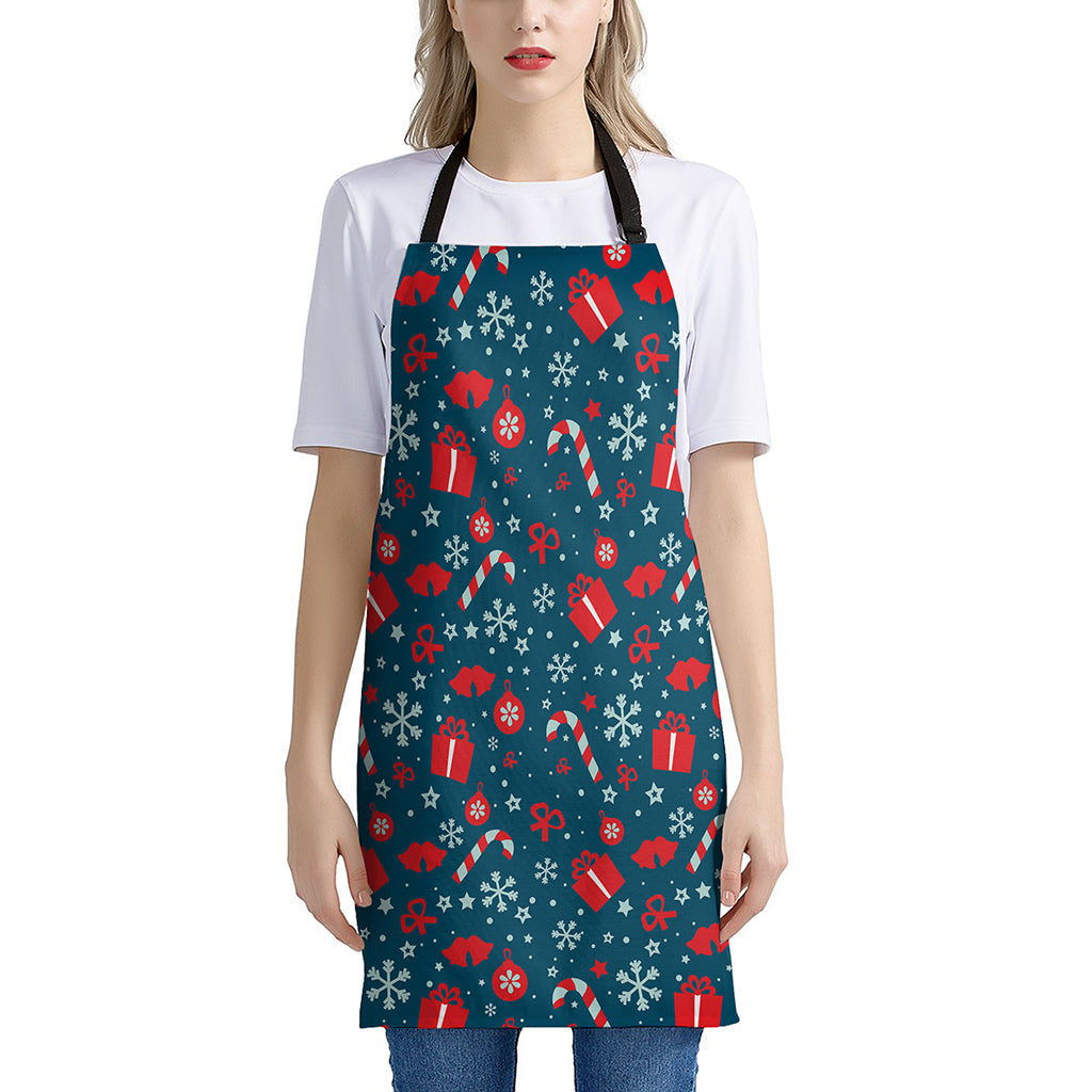 Christmas Holiday Elements Pattern Print Apron