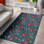 Christmas Holiday Elements Pattern Print Area Rug
