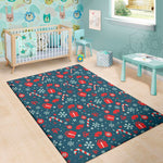 Christmas Holiday Elements Pattern Print Area Rug