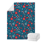 Christmas Holiday Elements Pattern Print Blanket