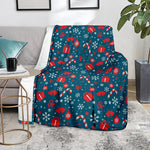 Christmas Holiday Elements Pattern Print Blanket
