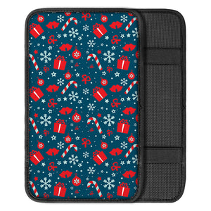 Christmas Holiday Elements Pattern Print Car Center Console Cover