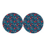 Christmas Holiday Elements Pattern Print Car Coasters