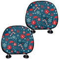 Christmas Holiday Elements Pattern Print Car Headrest Covers