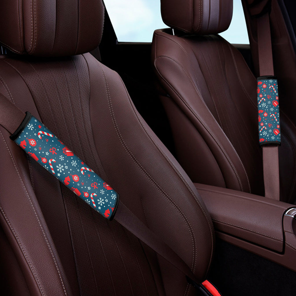 Christmas Holiday Elements Pattern Print Car Seat Belt Covers