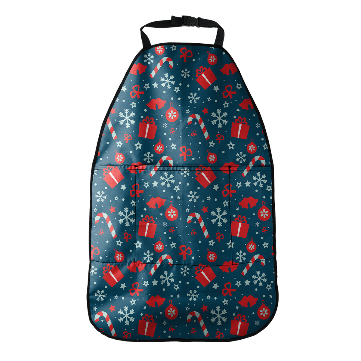 Christmas Holiday Elements Pattern Print Car Seat Organizers