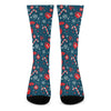 Christmas Holiday Elements Pattern Print Crew Socks