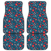 Christmas Holiday Elements Pattern Print Front and Back Car Floor Mats