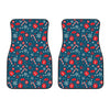 Christmas Holiday Elements Pattern Print Front Car Floor Mats