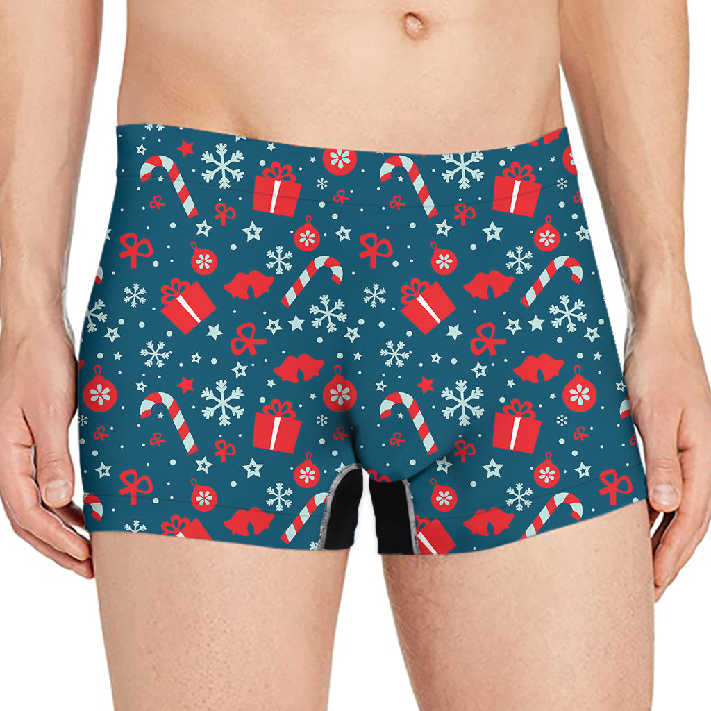 Christmas Holiday Elements Pattern Print Men's Boxer Briefs