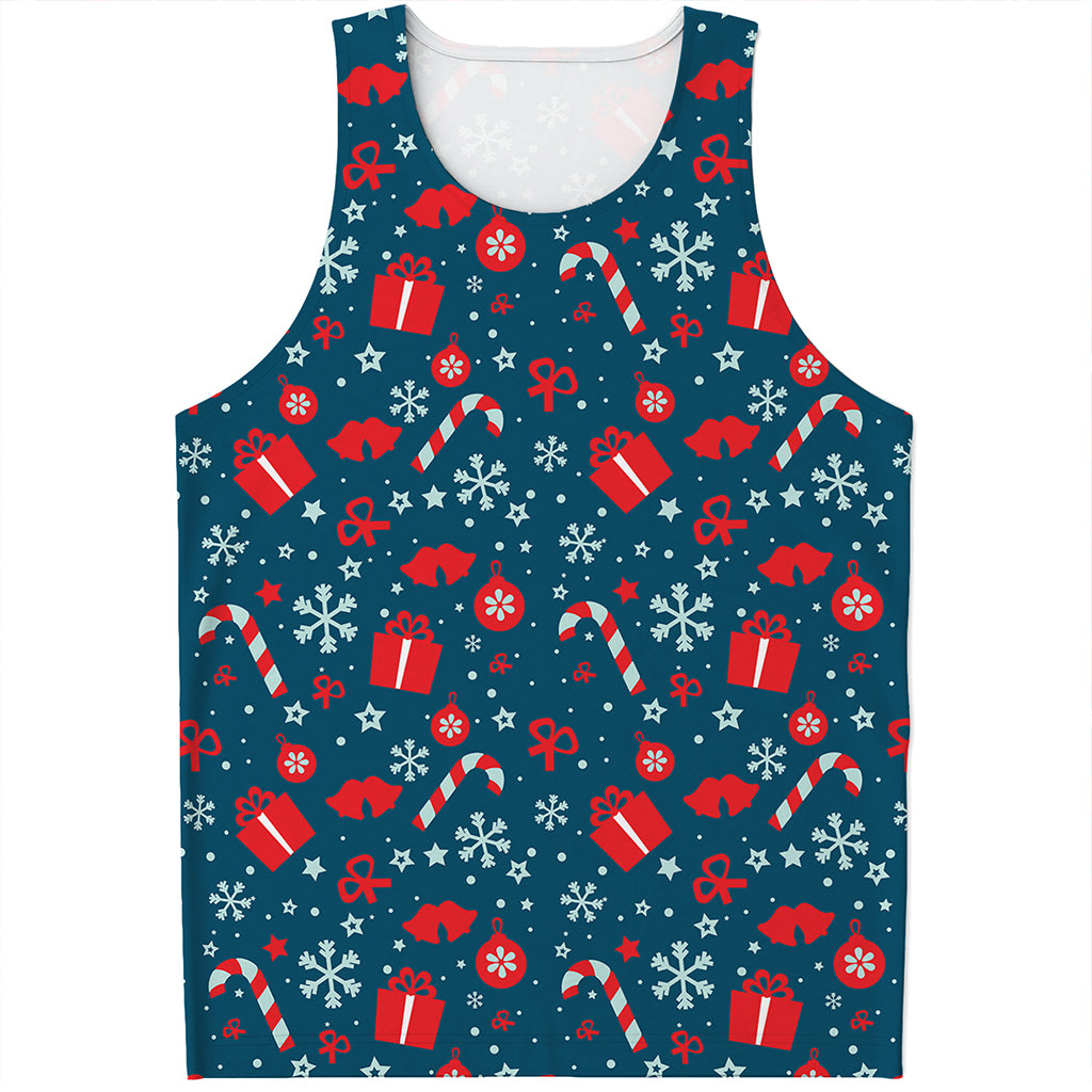 Christmas Holiday Elements Pattern Print Men's Tank Top