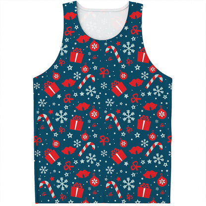 Christmas Holiday Elements Pattern Print Men's Tank Top