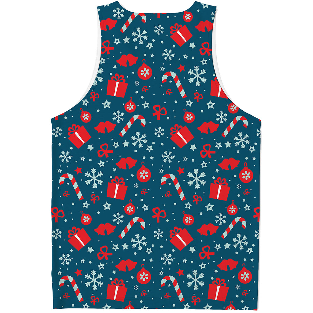 Christmas Holiday Elements Pattern Print Men's Tank Top