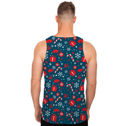Christmas Holiday Elements Pattern Print Men's Tank Top
