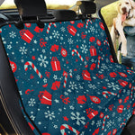 Christmas Holiday Elements Pattern Print Pet Car Back Seat Cover