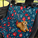 Christmas Holiday Elements Pattern Print Pet Car Back Seat Cover