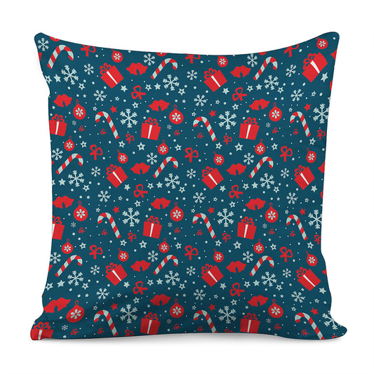 Christmas Holiday Elements Pattern Print Pillow Cover