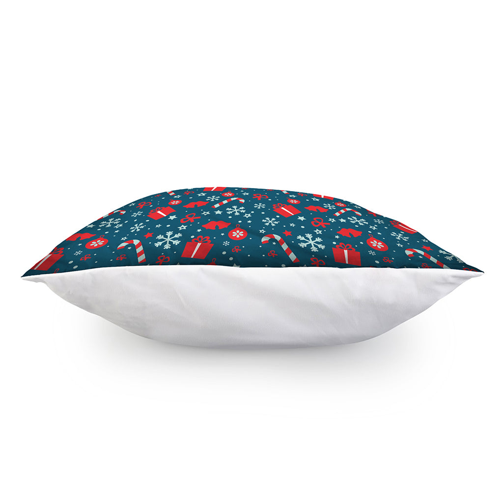 Christmas Holiday Elements Pattern Print Pillow Cover