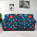 Christmas Holiday Elements Pattern Print Sofa Cover