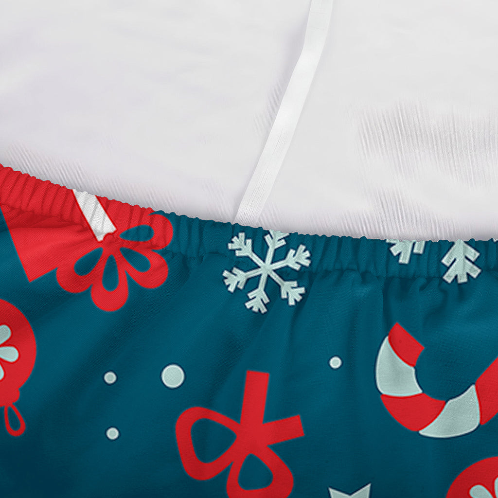 Christmas Holiday Elements Pattern Print Sofa Cover