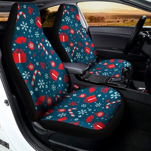 Christmas Holiday Elements Pattern Print Universal Fit Car Seat Covers