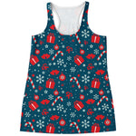 Christmas Holiday Elements Pattern Print Women's Racerback Tank Top