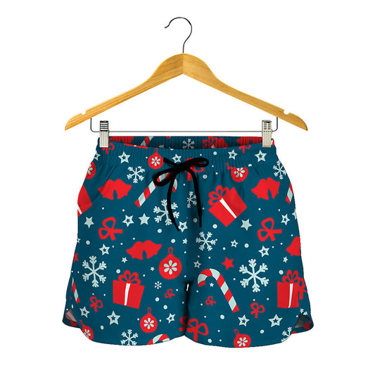 Christmas Holiday Elements Pattern Print Women's Shorts
