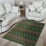 Christmas Holiday Knitted Pattern Print Area Rug