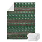 Christmas Holiday Knitted Pattern Print Blanket