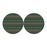 Christmas Holiday Knitted Pattern Print Car Coasters