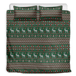 Christmas Holiday Knitted Pattern Print Duvet Cover Bedding Set