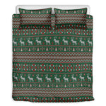 Christmas Holiday Knitted Pattern Print Duvet Cover Bedding Set