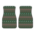 Christmas Holiday Knitted Pattern Print Front Car Floor Mats