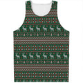 Christmas Holiday Knitted Pattern Print Men's Tank Top