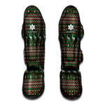 Christmas Holiday Knitted Pattern Print Muay Thai Shin Guard