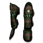 Christmas Holiday Knitted Pattern Print Muay Thai Shin Guard