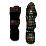 Christmas Holiday Knitted Pattern Print Muay Thai Shin Guard