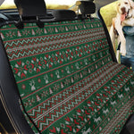 Christmas Holiday Knitted Pattern Print Pet Car Back Seat Cover