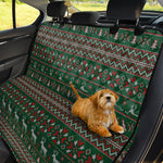 Christmas Holiday Knitted Pattern Print Pet Car Back Seat Cover