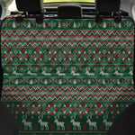 Christmas Holiday Knitted Pattern Print Pet Car Back Seat Cover