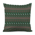 Christmas Holiday Knitted Pattern Print Pillow Cover
