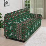 Christmas Holiday Knitted Pattern Print Sofa Cover