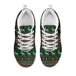 Christmas Holiday Knitted Pattern Print White Sneakers