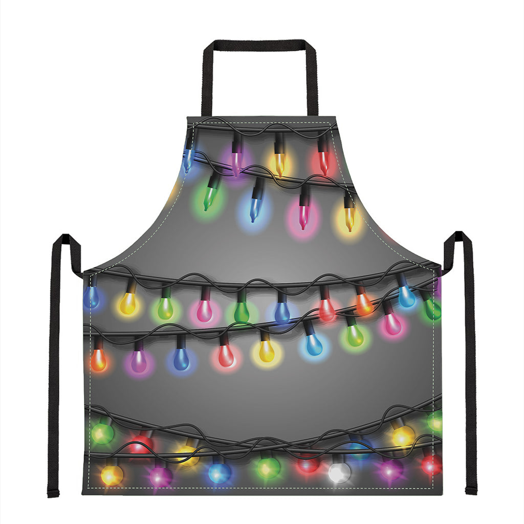 Christmas Holiday Lights Print Apron